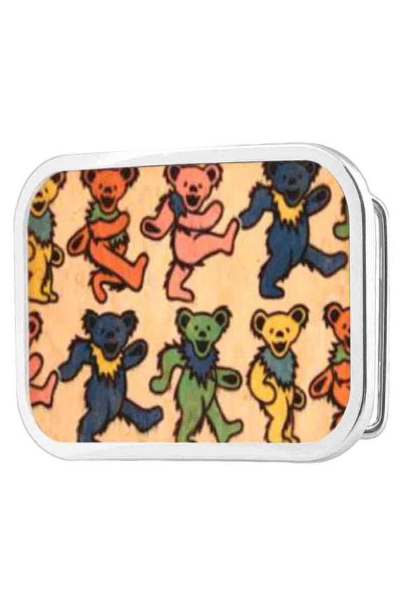 Grateful Dead Psychedelic Rock Vintage Style Dancing Bears Rockstar Belt Buckle