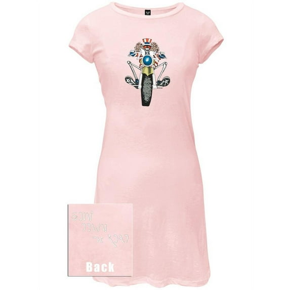 Grateful Dead - Psycle Sam Pink Juniors Cap Sleeve Dress