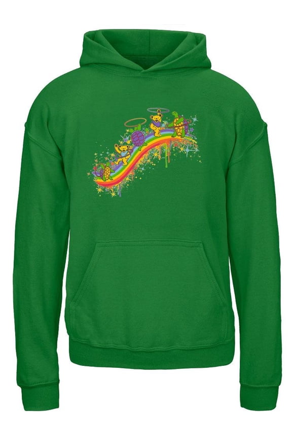 - Rainbow Hoopers Irish Green Youth Hoodie - Youth Large