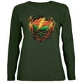 thumbnail image 1 of Grateful Dead - Scarlet SYF Dark Green Juniors Long Sleeve T-Shirt - Small, 1 of 1