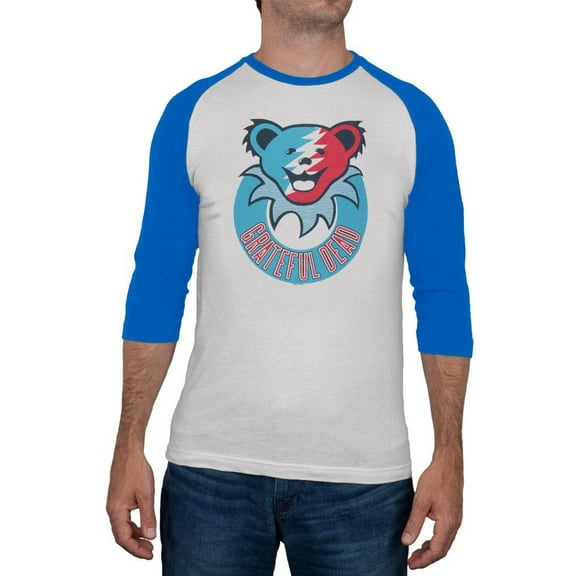 Grateful Dead - Smiley Bear Blue Raglan - Small