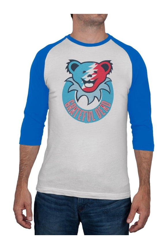 - Smiley Bear Blue Raglan - Small