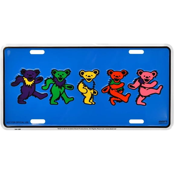 Grateful Dead Steal Your Face License Plate - 6" x 12"