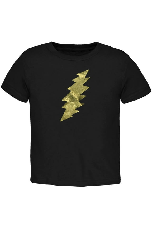 Toddler Boy Black Bolt Short Sleeve T Shirt