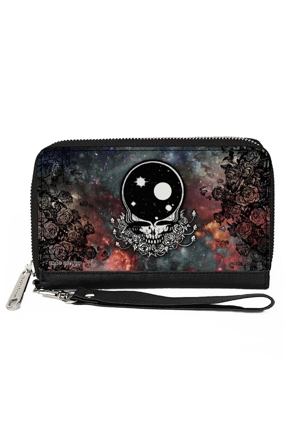 Grateful Dead Wallet, Zip Around, Space Your Face Galaxy, Vegan Leather