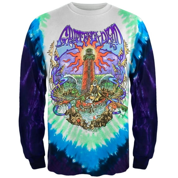 Grateful Dead - Watch Tower Tie Dye Long Sleeve T-Shirt - Medium