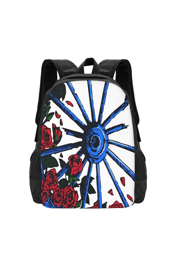 Grateful Dead Wheel Backpack Fashion Travel Backpack Laptop Backpack 16ch Simple And Large Capacity