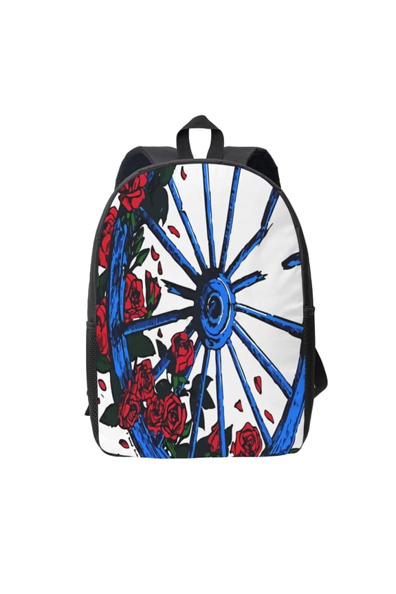 Grateful Dead Wheel Backpack Simple Lightweight Backpack Fashion Travel Backpack Laptop Backpack 17 Inch