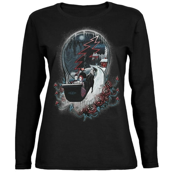 Grateful Dead - Winter Sleigh Juniors Long Sleeve T-Shirt - Medium