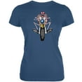 thumbnail image 1 of Grateful Dead Women's Juniors Psycle Sam Navy Short Sleeve T Shirt, 1 of 2