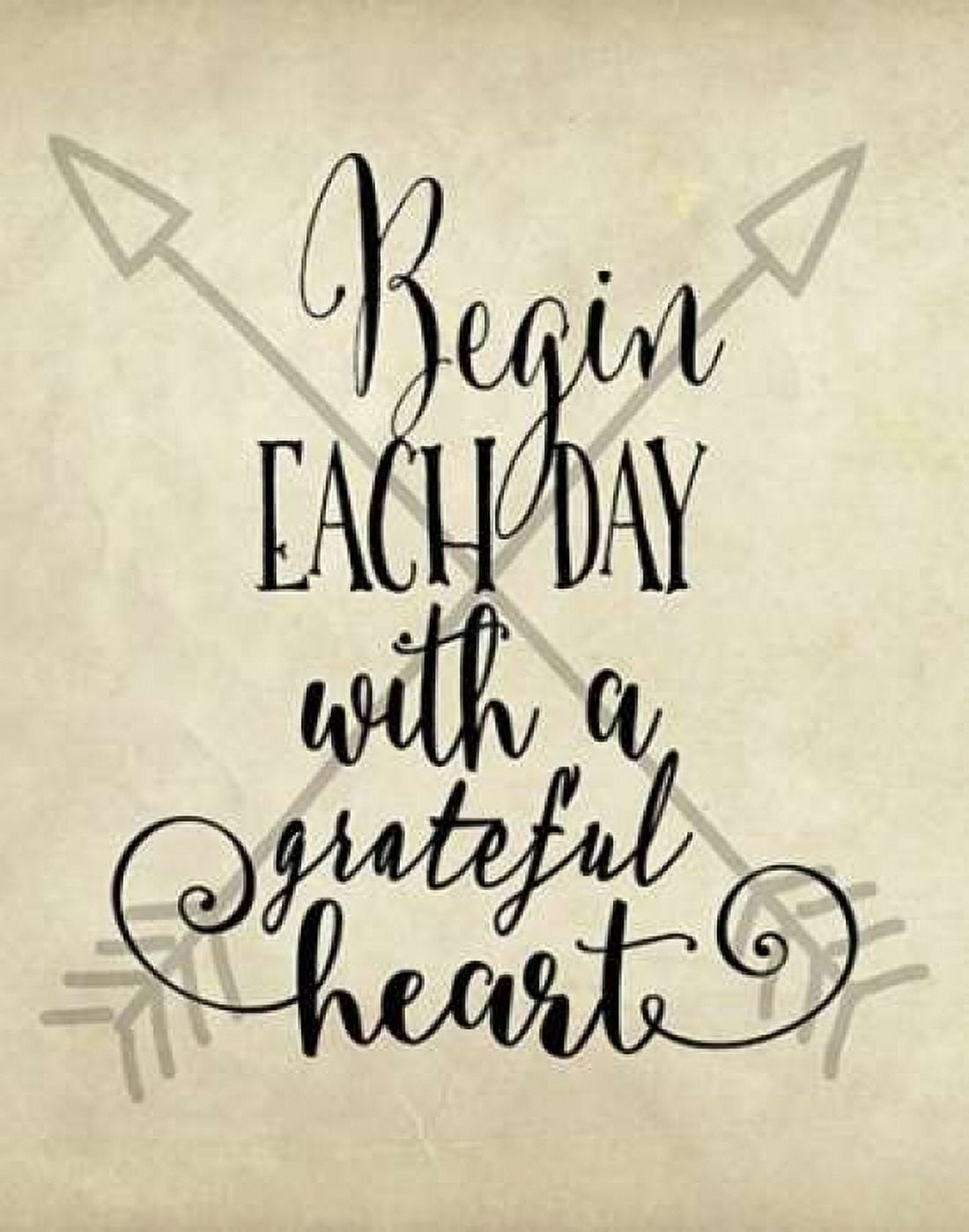 Grateful Heart Arrows Gold Canvas Art - Tara Moss (22 x 28)