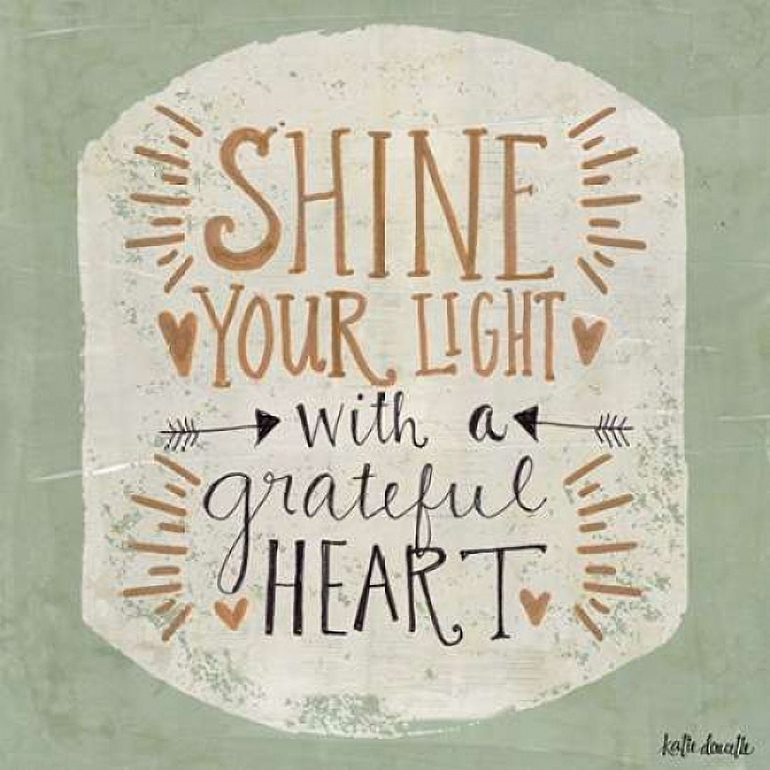 Grateful Heart Canvas Art - Katie Doucette (24 x 24)