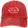 thumbnail image 1 of Grateful Thankful Blessed Baseball Cap Vintage Adjustable Washed Hats Cowboy Hats Denim Dad Hat for Men Women Boy Girl, 1 of 5
