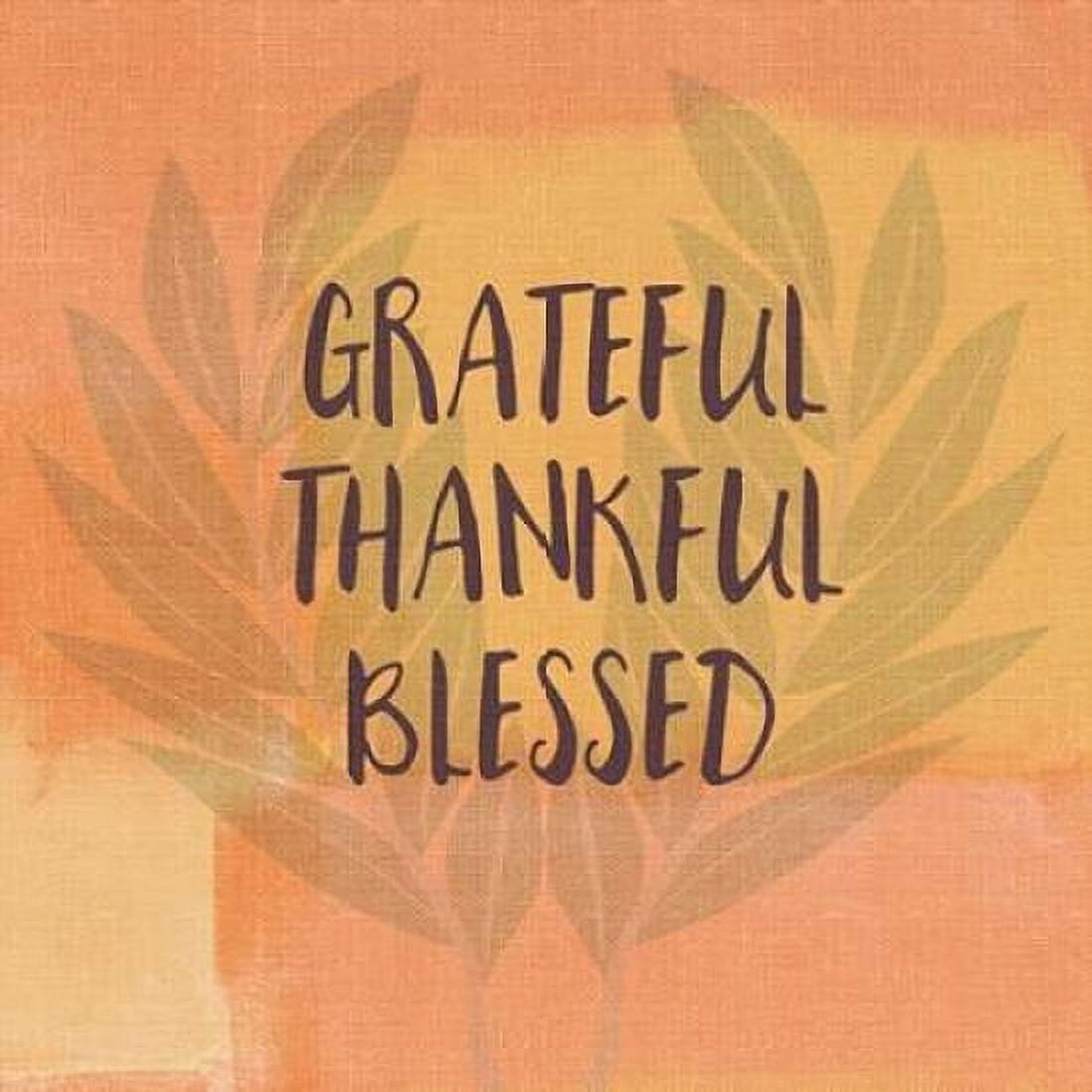 Grateful Thankful Blessed Canvas Art - Linda Woods (24 x 24)