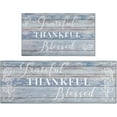thumbnail image 1 of Grateful Thankful Blessed Kitchen Rugs Set of 2 Light Blue Non-Slip Kitchen Rug and Mat Cushioned Comfort Kitchen Standing Rug for Kitchen Floor Farmhouse Thanksgiving Decor 17"x47"+17"x30", 1 of 7