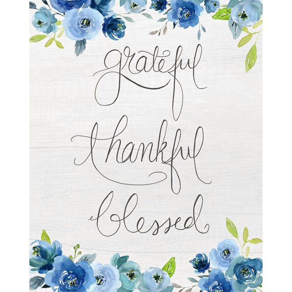 Grateful-Thankful-Blessed Poster Print - Daniela Santiago (24 x 36)