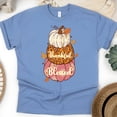 thumbnail image 1 of Grateful Thankful Blessed Pumpkin T-Shirt | Unisex Fall Outfit, CarolinaBlue, Size M, 1 of 6