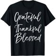 thumbnail image 1 of Grateful Thankful Blessed Shirt Vintage Bold Cool Christian T-Shirt, 1 of 4