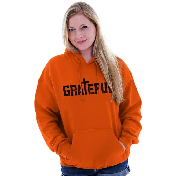 Grateful Thankful Christian Jesus Hoodie Sweatshirt Women Men Brisco Brands S