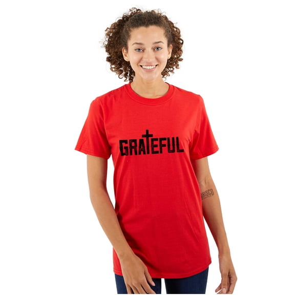 Grateful Thankful Christian Jesus Men's Graphic T Shirt Tees Brisco Brands X