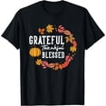 thumbnail image 1 of Grateful Thankful and Blessed Inspirational Design Gift T-Shirt Black Medium, 1 of 4