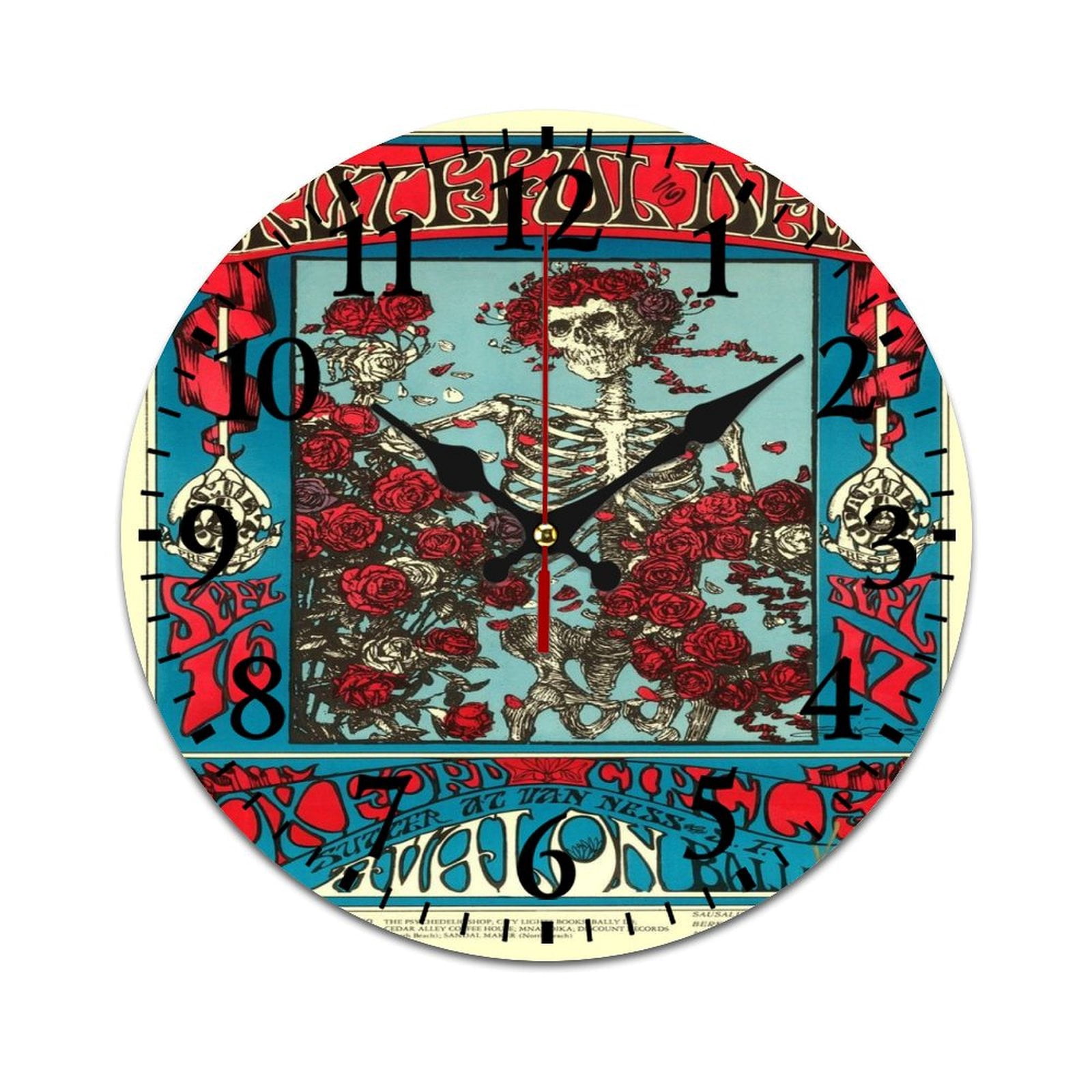 Gratefuldead Wall Clock Modern Design Clocks Wall Hanging Home Office ...