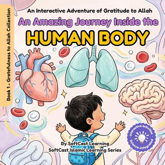 Gratefulness to Allah Collection An Amazing Journey Inside the HUMAN BODY: An Interactive Adventure of Gratitude to Allah, Book 1, (Paperback)