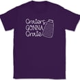 thumbnail image 1 of Graters Gonna Grate T-Shirt Funny Kitchen Humor Cooking Text Tee - Purple, 4XL, 1 of 1