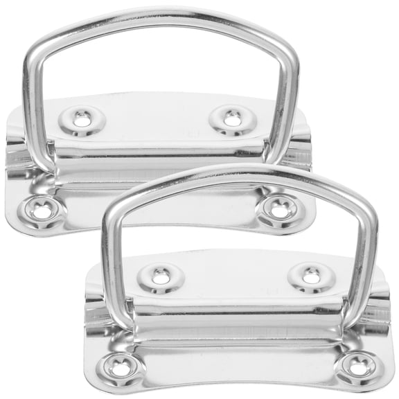 YOSADIER 2Pcs Tool Box Latch Handle Stainless Steel Round Ring for Toolbox Installation