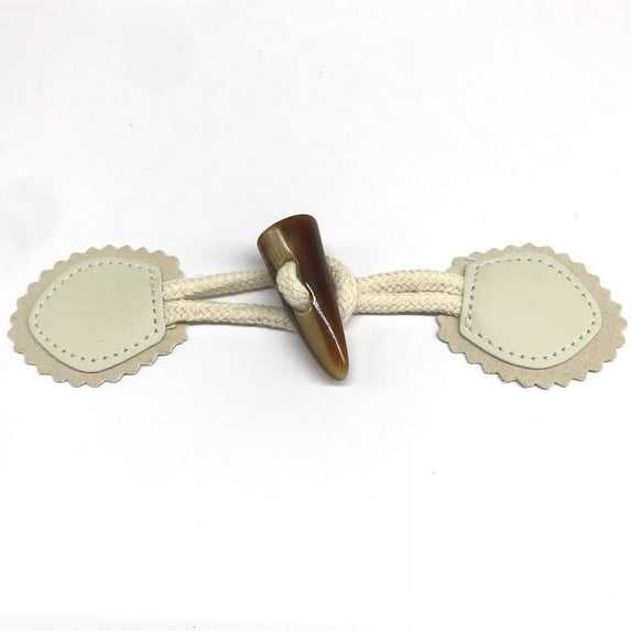 Gratier 4 Pairs Button Clasps For Fabric Toggles For Jackets Coat Toggles Strap Connector Button Diy Button Kit Unique Horn Toggle Buttons