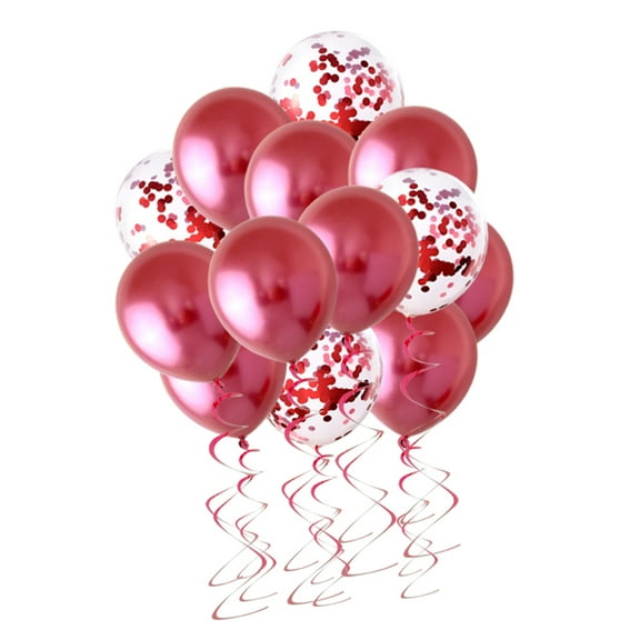 Gratier 50 Pcs 12 Inch Balloons Red Wine Sequins Balloons Thicken Fashion Latex Balloons Wedding Birthday Party Decoration Balloons