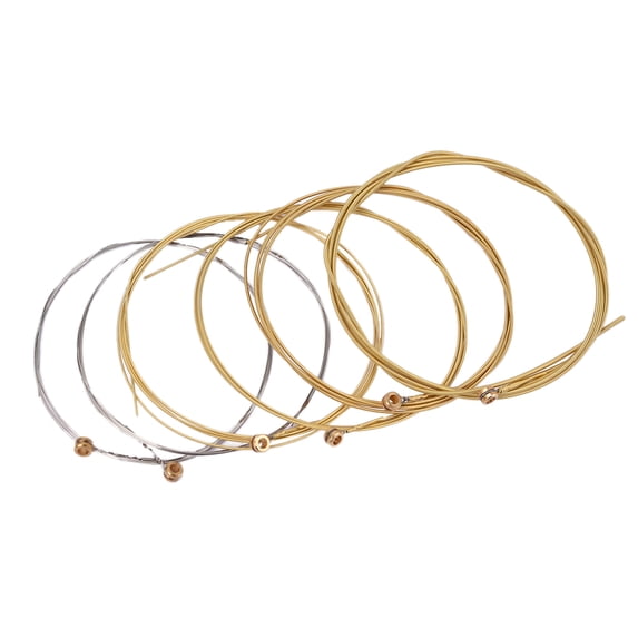 Gratier 6 PCS/ Set Assorted Sizes Steel Guitar Strings for 6 String Folk Acoustic Guitar 0.3mm 0.41mm 0.61mm 0.81mm 1.71mm 1.35mm