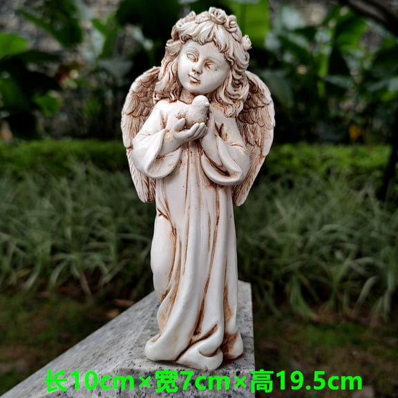Gratier Garden Angel Statue Home Decoration Tabletop Angel Decoration Classic Angel Statue Angel Modeling Figurine Yard Angel Model