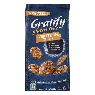 Gratify Everything Gluten Free Pretzel Thins 10.5 oz (Pack Of 6)