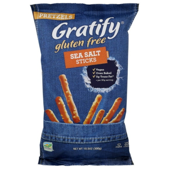 Gratify Gluten Free Pretzel Sticks, Sea Salt, 10.5 Oz