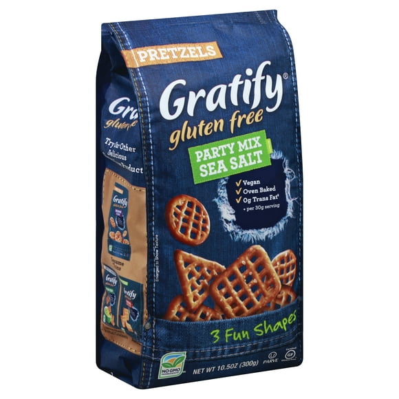 Gratify Pretzel Mix Party Salt 10.5 oz (Pack Of 6)