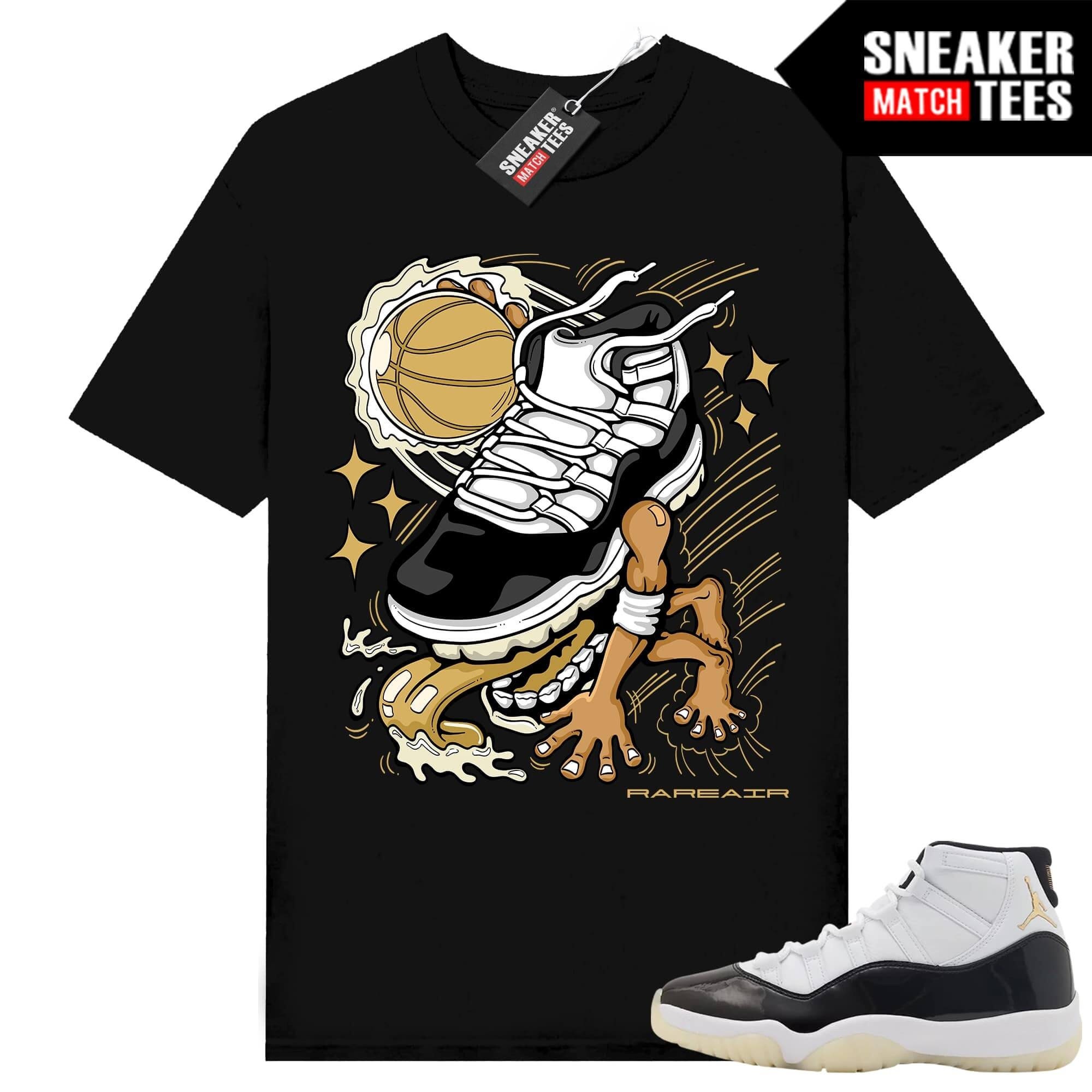 Gratitude 11's DMP shirts to match Sneaker Match Tees Black DMP Fly