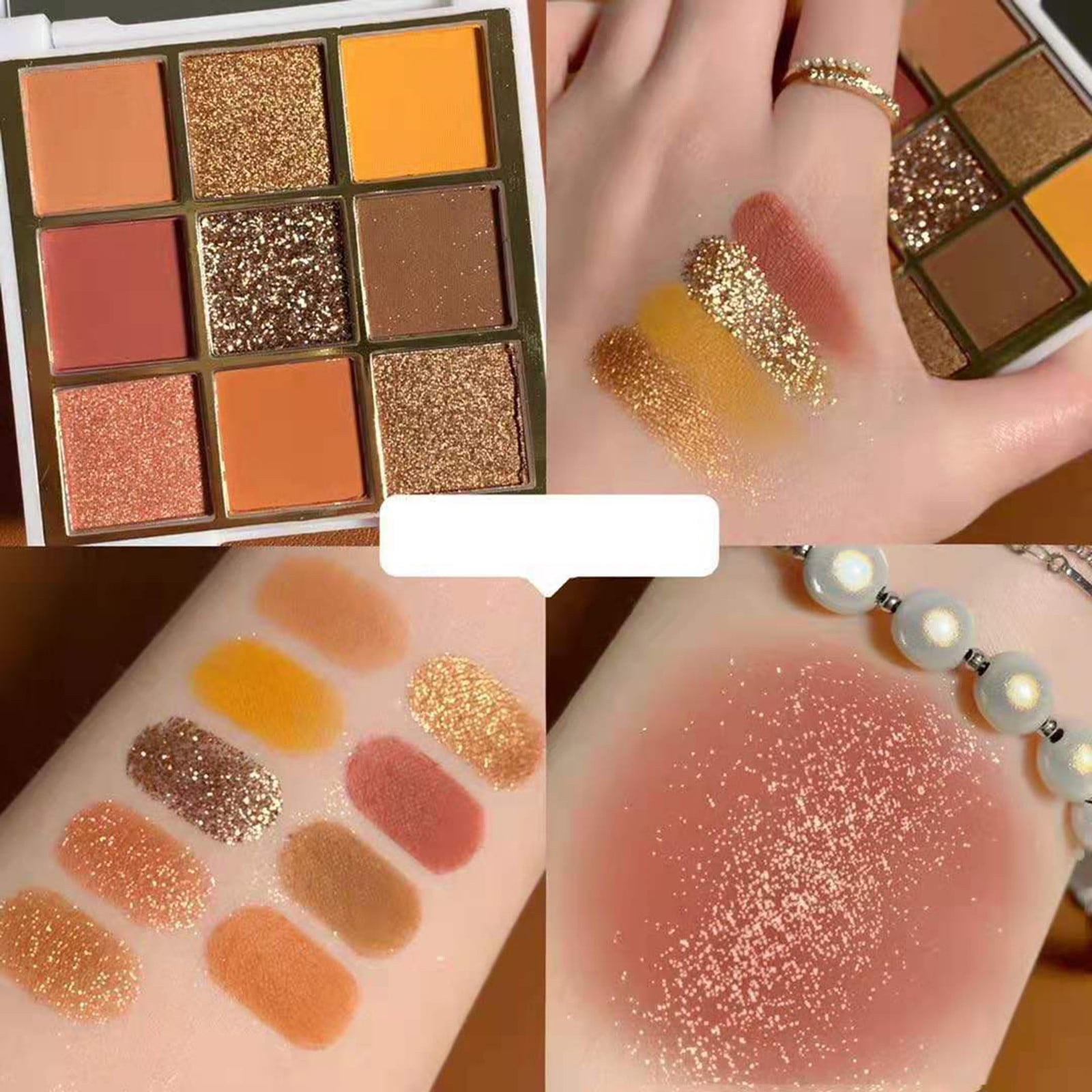 Korean Glitter Liner Makeup for Preteen Garb2art Cosmetics Sparkling Earth Neutral Eye Shadow Hand Pallet Makeup Make up Pallet Cute Makeup Glow in The Dark Neon Make up Shadow 370 Wet
