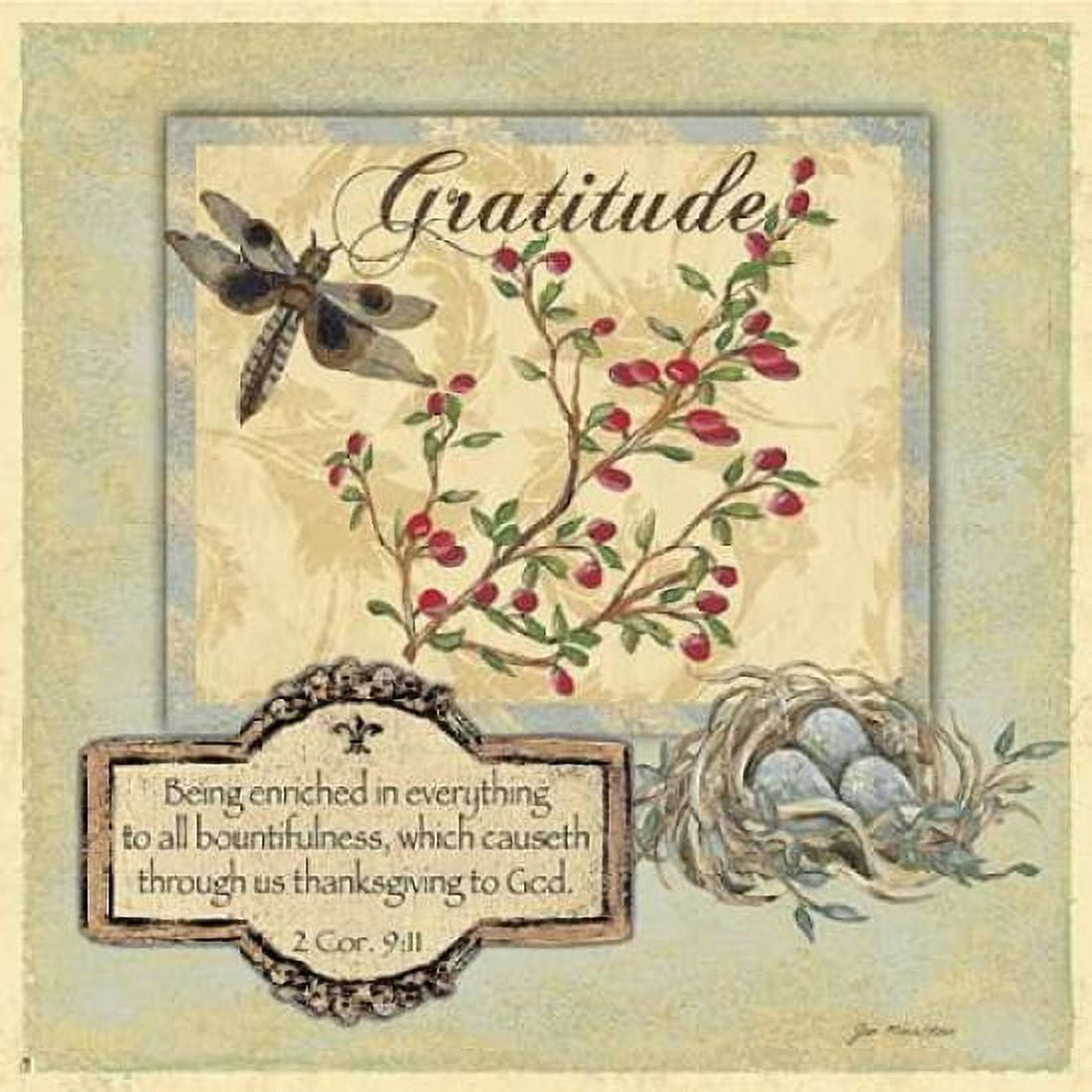 Gratitude Canvas Art - Jo Moulton (24 x 24)