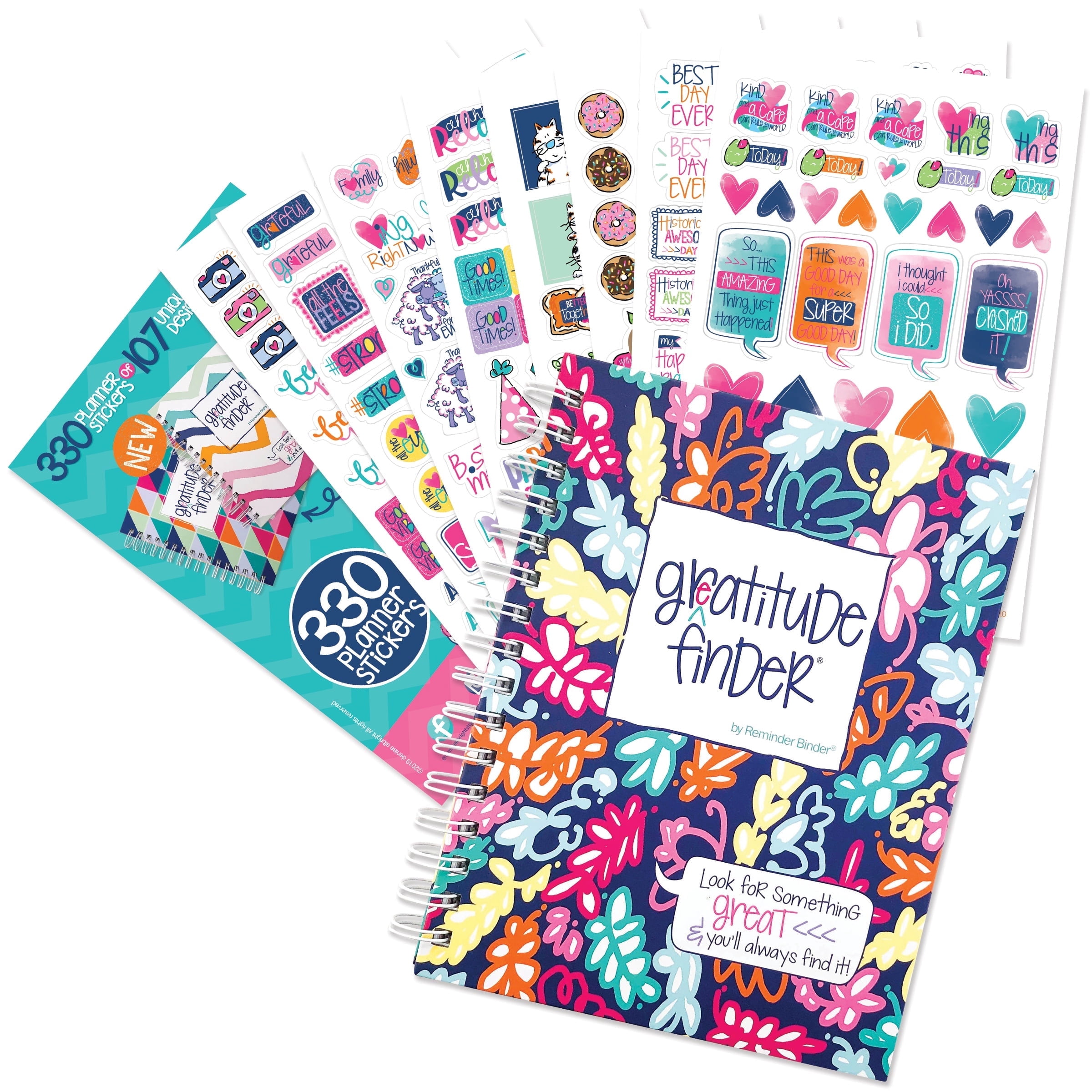 Gratitude Finder® Journal + Sticker Set: Elevate Your Attitude of Gratitude