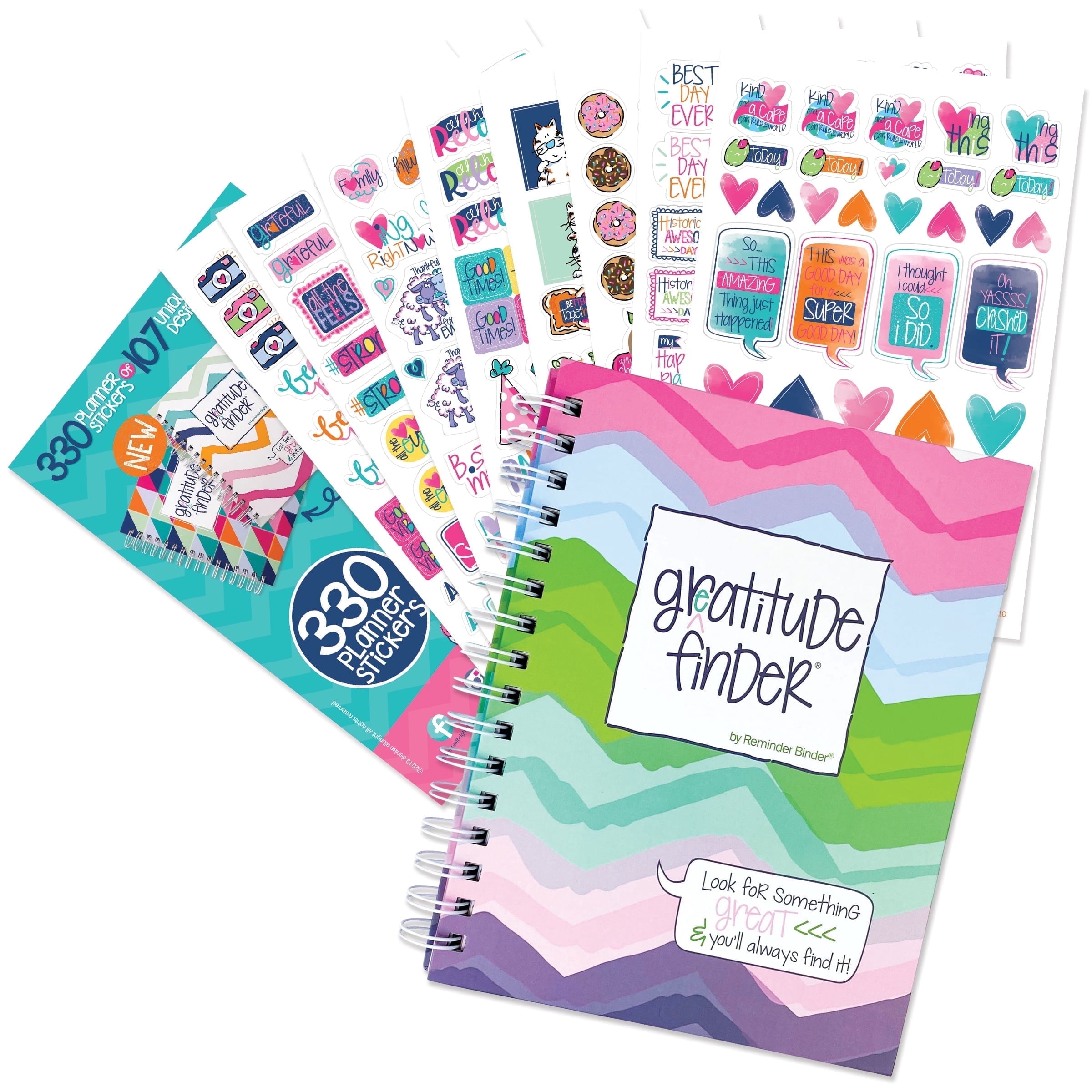 Sticker Fidner Denise Albright Gratitude Finder® Journal + Grateful Heart Sticker Set ...