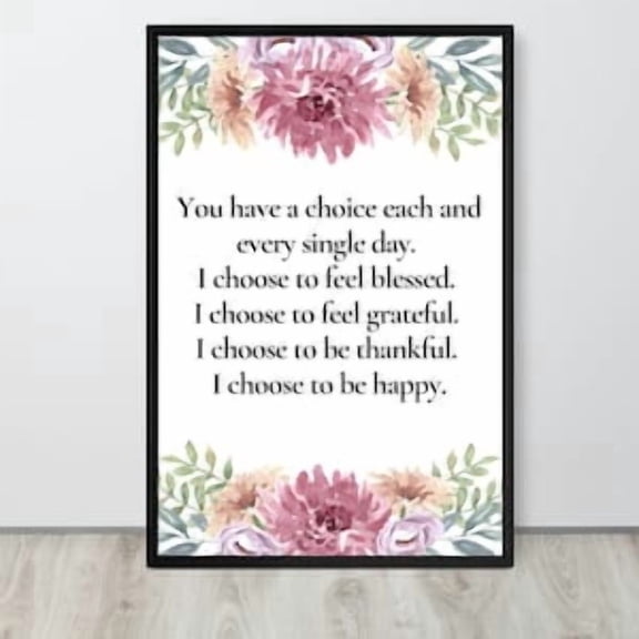 Gratitude Happiness Inspirational Poster, Poster Home Decor , Poster Print Only