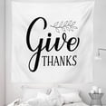 thumbnail image 1 of Gratitude Tapestry, Monochromatic Typography Art of Give Thanks and Leafy Branch Print, Fabric Wall Hanging Decor for Bedroom Living Room Dorm, 5 Sizes, White and Charcoal Grey, by Ambesonne, 1 of 1