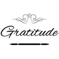 thumbnail image 1 of Gratitude Vinyl Decal Sticker Quote - Medium - Matte Black, 1 of 3