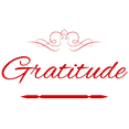 thumbnail image 1 of Gratitude Vinyl Decal Sticker Quote - Medium - Red, 1 of 3