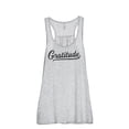 thumbnail image 1 of Gratitude Women's Fashion Sleeveless Flowy Racerback Workout Yoga Tank Top Sport Grey X-Large, 1 of 3