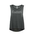 thumbnail image 1 of Gratitude Women's Fashion Sleeveless Muscle Workout Yoga Tank Top Charcoal Grey Small, 1 of 3