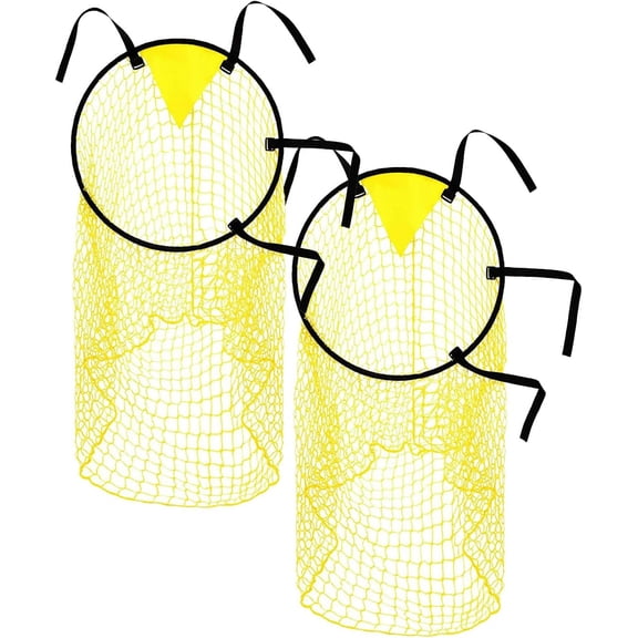 Gratpaw Net And Fiberglass 17.72" Diameter Ring Top Bins Soccer Net Target, 2 Count
