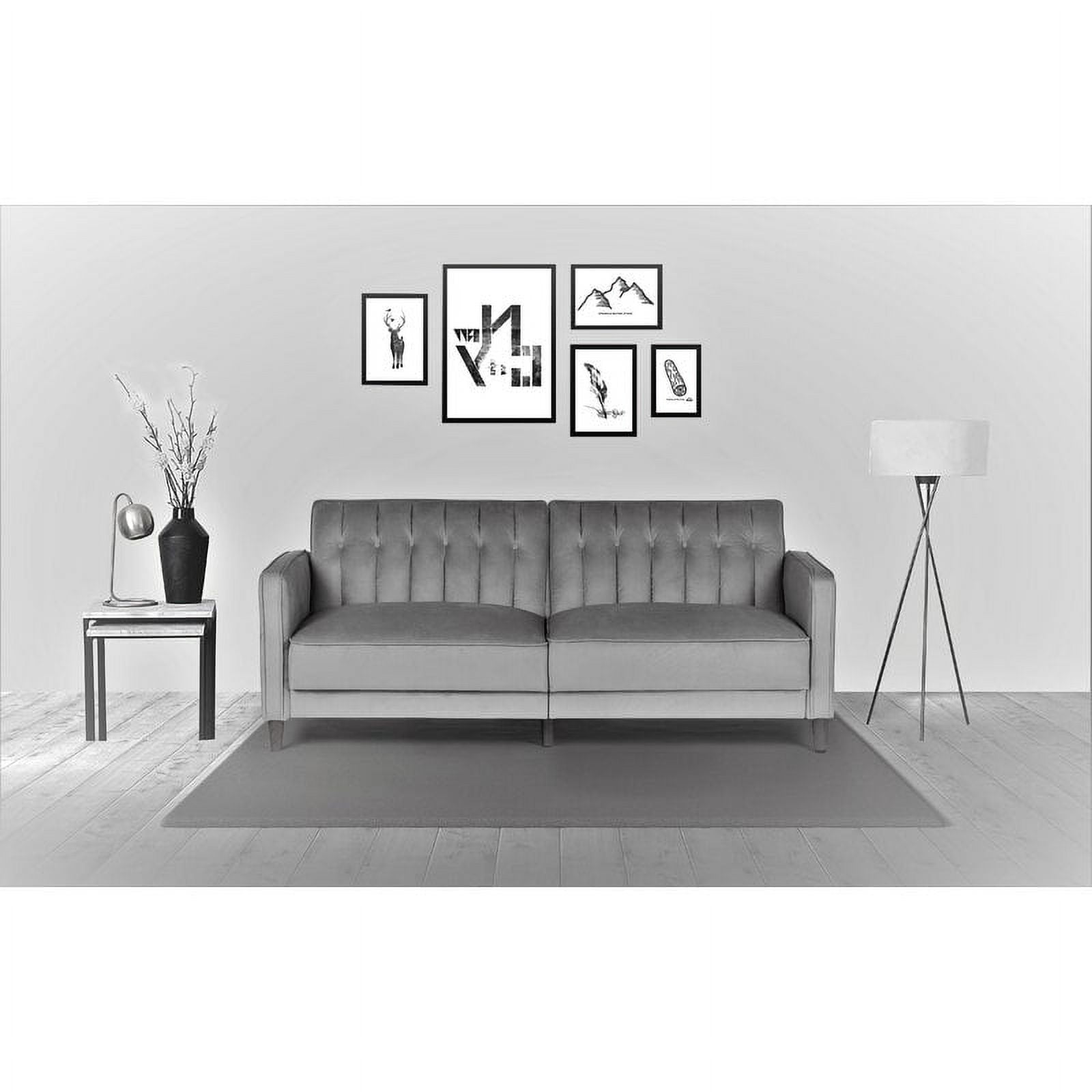 Grattan 81.1'' Velvet Square Arm Sleeper