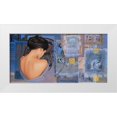 thumbnail image 1 of Graux, David 32x18 White Modern Wood Framed Museum Art Print Titled - Bleu a lame, 1 of 4